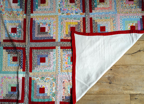 Rainbow Brite - Antique Log Cabin Quilt